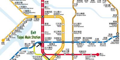Taipei estasyon tren a prensipal la kat jeyografik