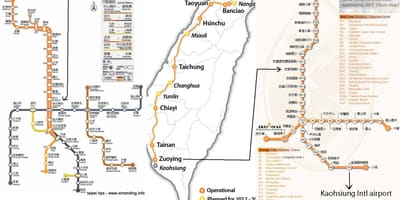 Kat jeyografik nan Taipei gwo vitès tren estasyon