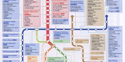 Kat jeyografik nan Taipei mrt kat jeyografik ak kote nan enterè