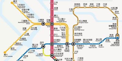 Kat jeyografik nan Taipei mrt pri tikè 